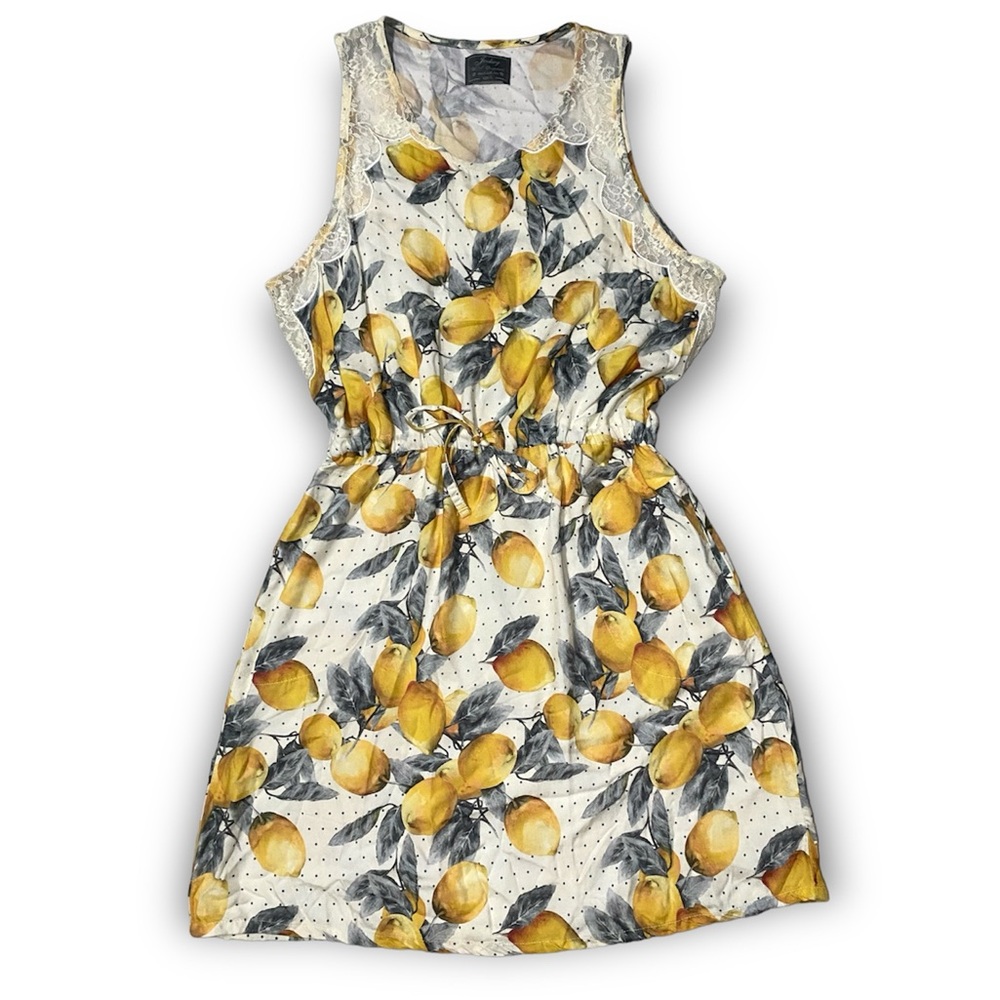 Jockey Lemon Dress Drawstring Waist Lace Details